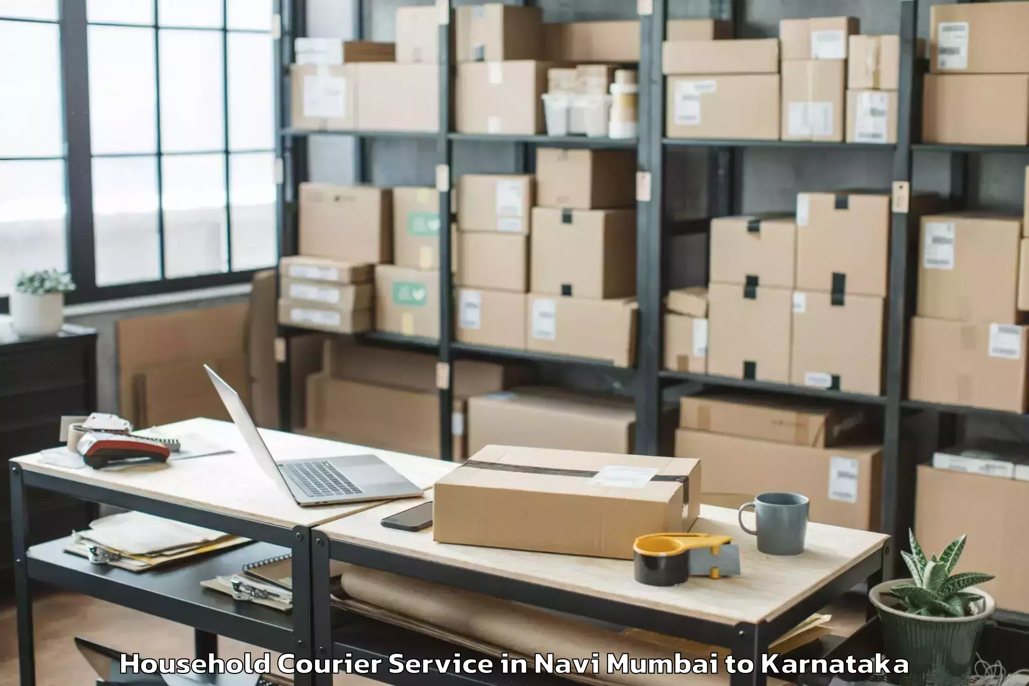 Top Navi Mumbai to Bagaluru Household Courier Available